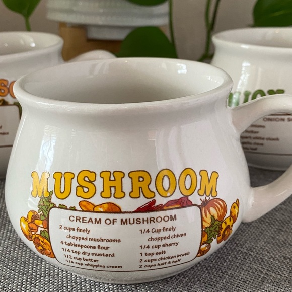 Vintage Soup Recipe Mug/Bowls. Set of 3. - Picture 3 of 7